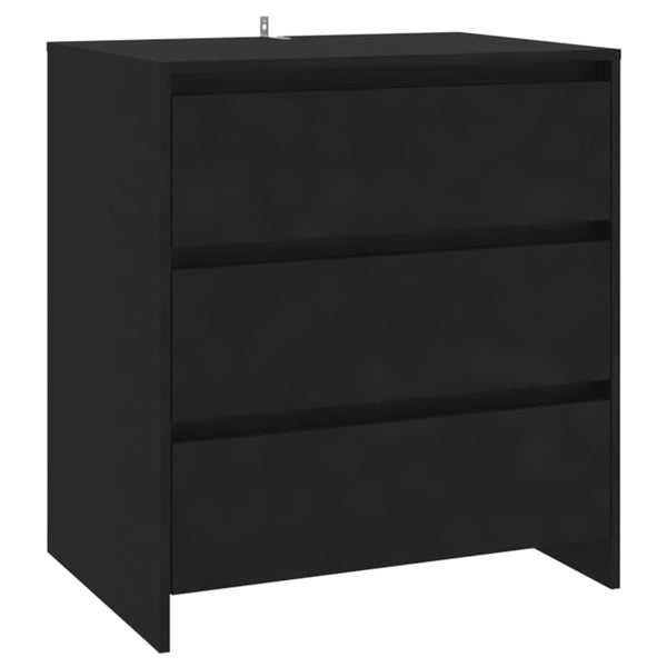 Schwarzes Sideboard Jamel 70x41x75cm (Holz)