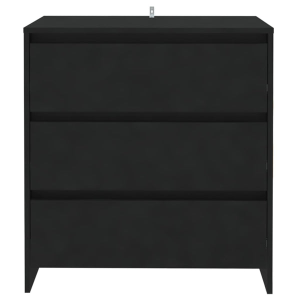 Schwarzes Sideboard Jamel 70x41x75cm (Holz)