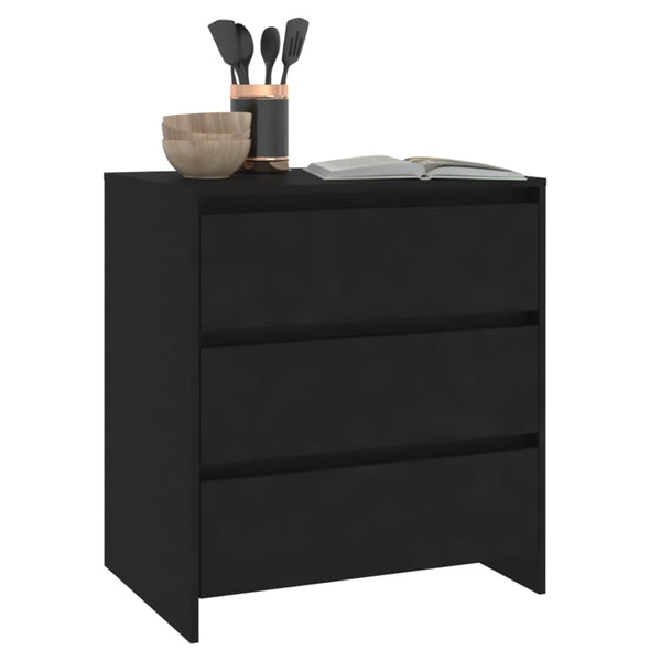 Schwarzes Sideboard Jamel 70x41x75cm (Holz)