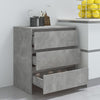 Betoninharmaa senkki Jamel 70x41x75cm (puinen)