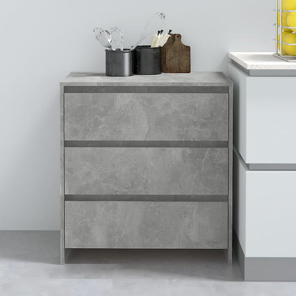 Betoninharmaa senkki Jamel 70x41x75cm (puinen)