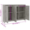 Betoninharmaa senkki Cellus 102x33x75cm (lastulevy)