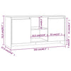 Valkoinen tv-taso Taniela 102x37,5x52,5cm (puinen)