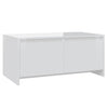 Hochglanz weiß Couchtisch Sofronia 90x50x41,5cm (Holz)