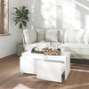 Hochglanz weiß Couchtisch Sofronia 90x50x41,5cm (Holz)