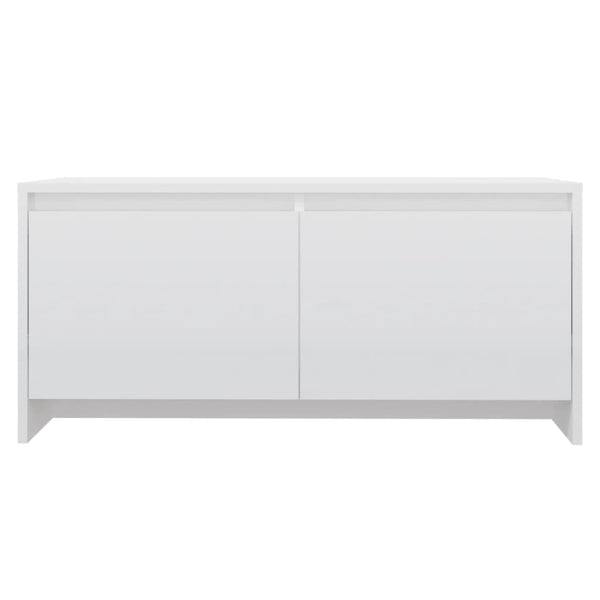 Hochglanz weiß Couchtisch Sofronia 90x50x41,5cm (Holz)