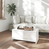 Hochglanz weiß Couchtisch Sofronia 90x50x41,5cm (Holz)