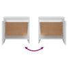 Weißer Nachttisch Iove 45x34x44,5cm (Spanplatte)