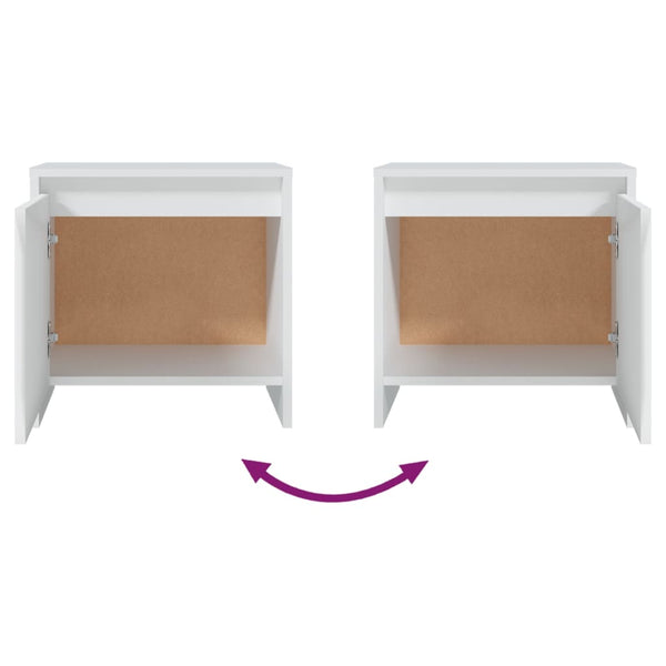 Weißer Nachttisch Iove 45x34x44,5cm (Spanplatte)
