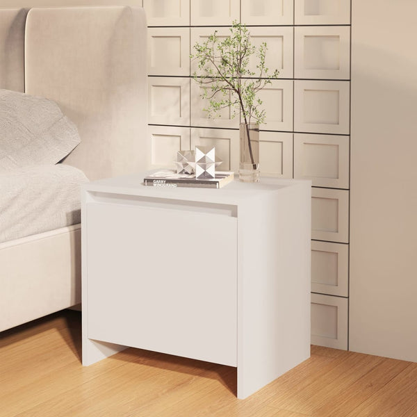 Weißer Nachttisch Iove 45x34x44,5cm (Spanplatte)