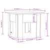 Couchtisch Josephinne 55x55x42cm (weiß, Holz)