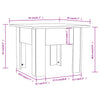 Betongrauer Couchtisch Josephinne 55x55x42cm (Spanplatte)