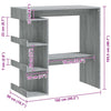 Grauer Stehtisch mit Ablage Radut 100x50x101,5cm (Sonoma)