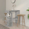 Grauer Stehtisch mit Ablage Radut 100x50x101,5cm (Sonoma)