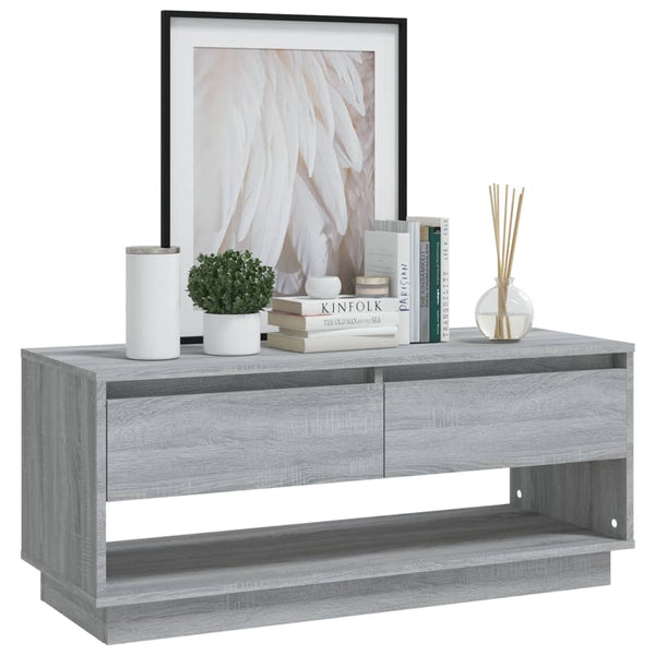 Graues TV-Möbel Retezan 102x41x44cm (Holz)