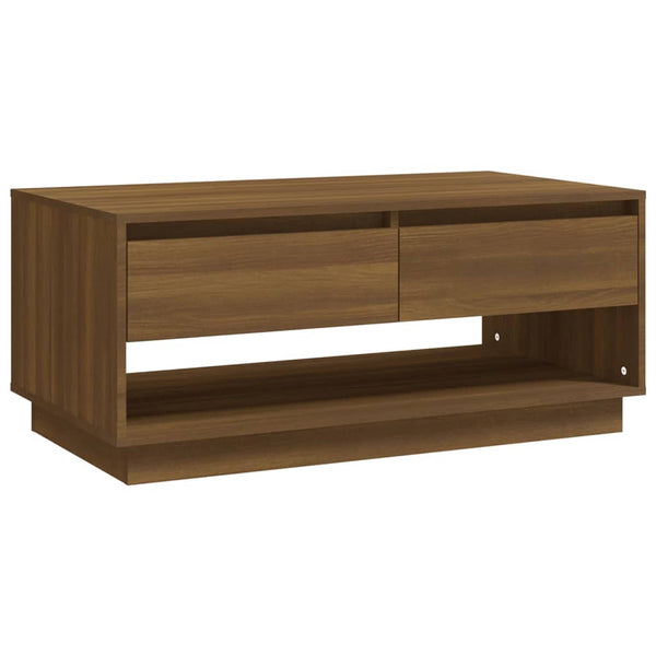 Brauner Couchtisch Gheorghescu 102,5x55x44cm (Eiche, Holz)
