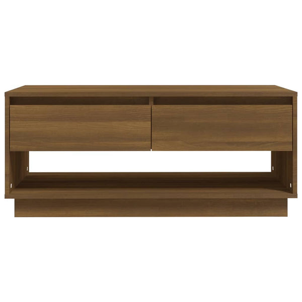 Brauner Couchtisch Gheorghescu 102,5x55x44cm (Eiche, Holz)