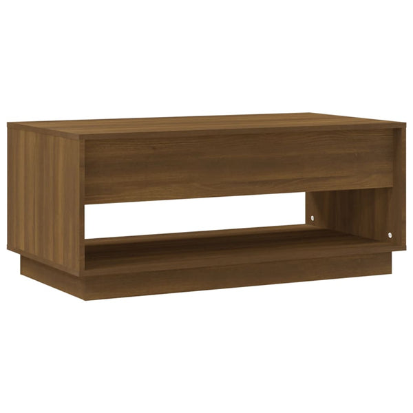Brauner Couchtisch Gheorghescu 102,5x55x44cm (Eiche, Holz)