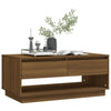 Brauner Couchtisch Gheorghescu 102,5x55x44cm (Eiche, Holz)