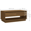 Brauner Couchtisch Gheorghescu 102,5x55x44cm (Eiche, Holz)