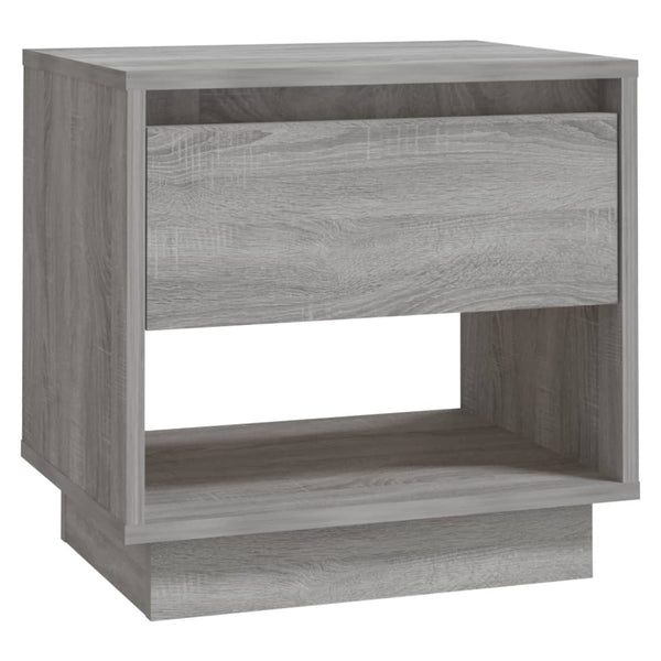 Graue Nachttische Podar 45x34x44cm (2 Stück, Sonoma, Holz)