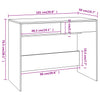 Grauer Schreibtisch Claudius 101x50x76,5cm (Holz)