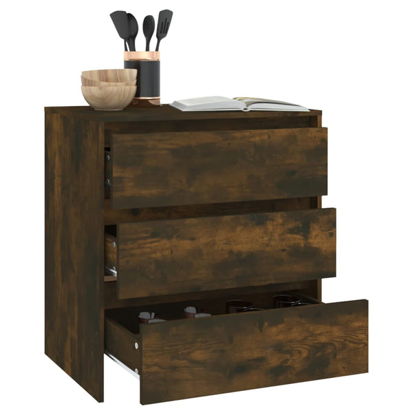 Anrichte Jamel aus geräucherter Eiche 70x41x75cm (Holz)