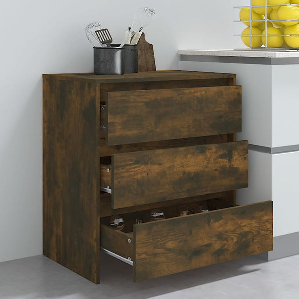 Anrichte Jamel aus geräucherter Eiche 70x41x75cm (Holz)