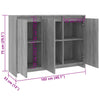 Graues Sideboard Cellus 102x33x75cm (Holz)