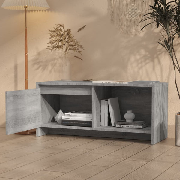 Graues TV-Möbel Iftenie 90x35x40cm (Holz)