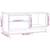 Graues TV-Möbel Iftenie 90x35x40cm (Holz)