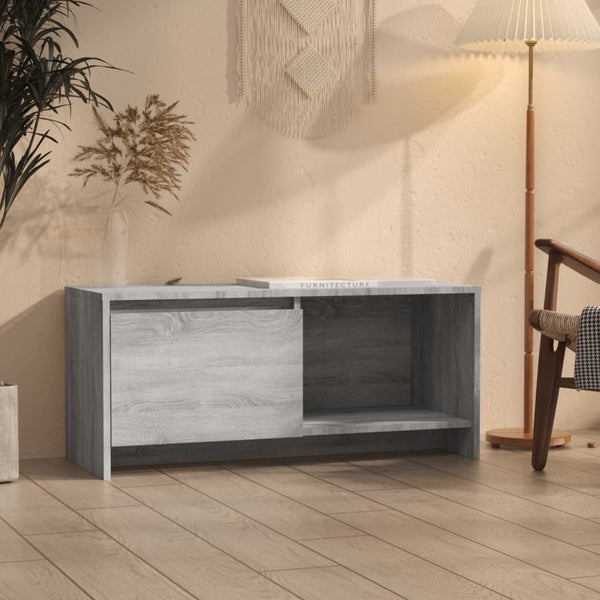 Graues TV-Möbel Iftenie 90x35x40cm (Holz)
