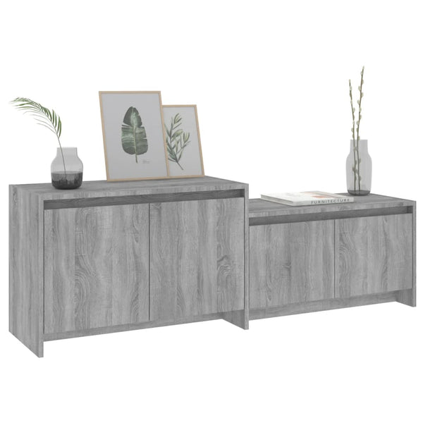 Graues TV-Möbel Lazaruica 146,5x35x50cm (Holz)