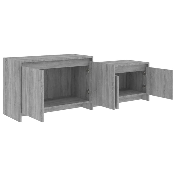 Graues TV-Möbel Lazaruica 146,5x35x50cm (Holz)