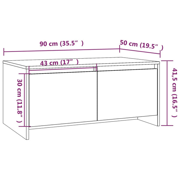Couchtisch Savutammi Sofronia 90x50x41,5cm (Holz)