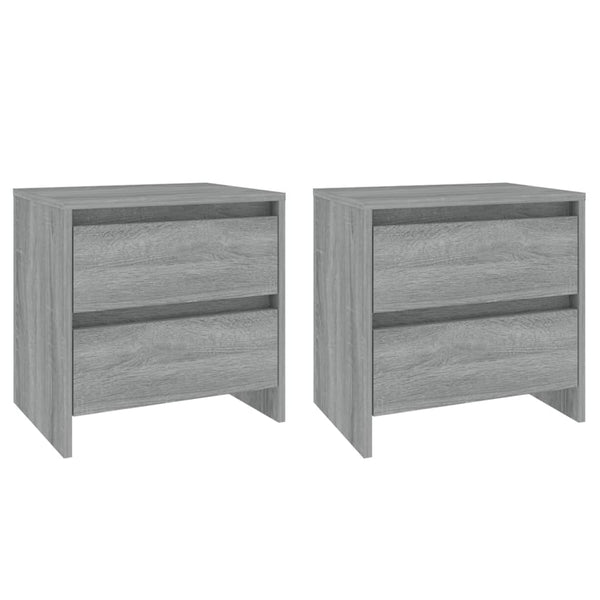 Graue Nachttische Vivisor 45x34,5x44,5cm (2 Stück Spanplatte)