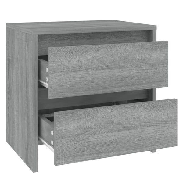 Graue Nachttische Vivisor 45x34,5x44,5cm (2 Stück Spanplatte)
