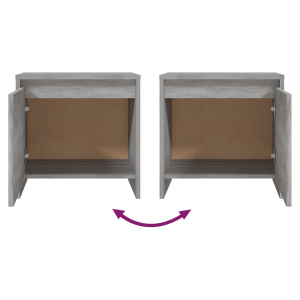 Nachttisch Iove 45x34,5x44,5cm, grau (Holz)