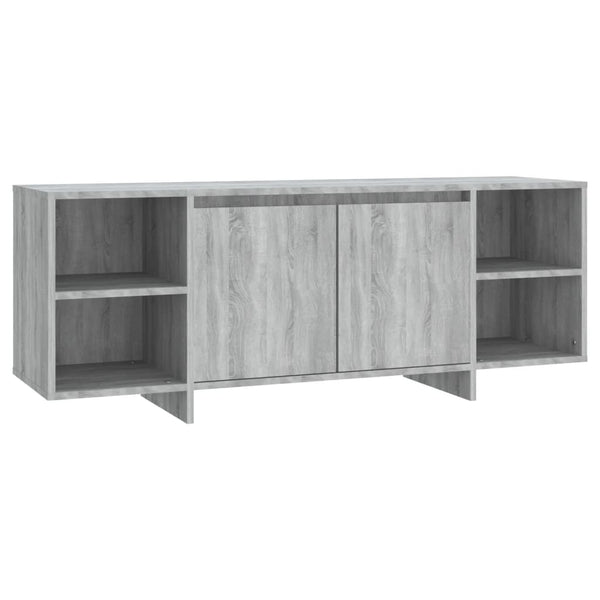 Graues TV-Möbel Eluzie 130x35x50cm (Spanplatte)