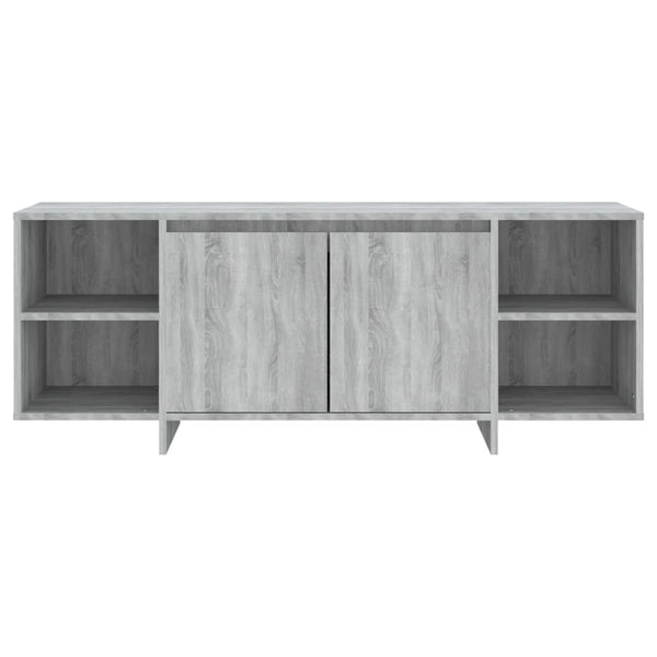 Graues TV-Möbel Eluzie 130x35x50cm (Spanplatte)