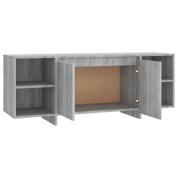 Graues TV-Möbel Eluzie 130x35x50cm (Spanplatte)
