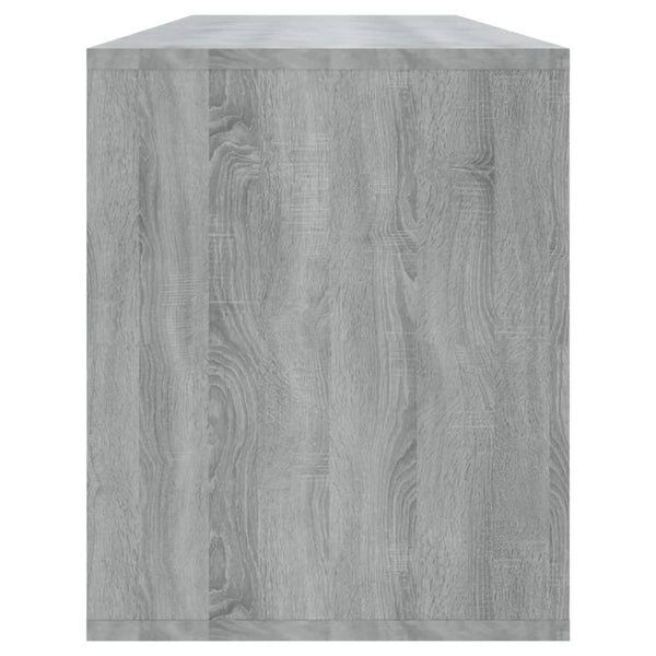 Graues TV-Möbel Eluzie 130x35x50cm (Spanplatte)