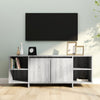 Graues TV-Möbel Eluzie 130x35x50cm (Spanplatte)