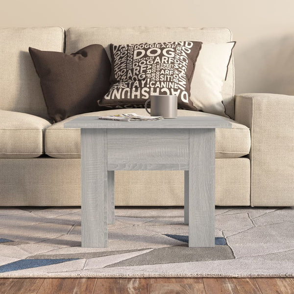 Grauer Couchtisch Josephinne 55x55x42cm (Spanplatte)