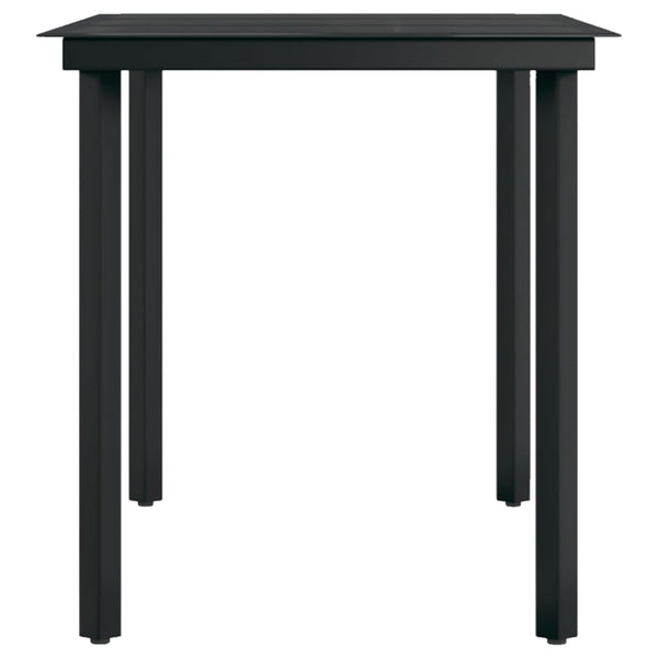 Schwarzer Gartentisch Fressl 140x70x74cm (Stahl und Glas)