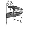 Schwarz halbrunde Baumbank Virag Ø 159cm (Stahl)