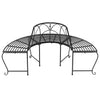 Schwarz halbrunde Baumbank Virag Ø 159cm (Stahl)