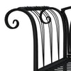 Schwarze Gartenbank Floredana 128cm (2-Sitzer, Stahl)