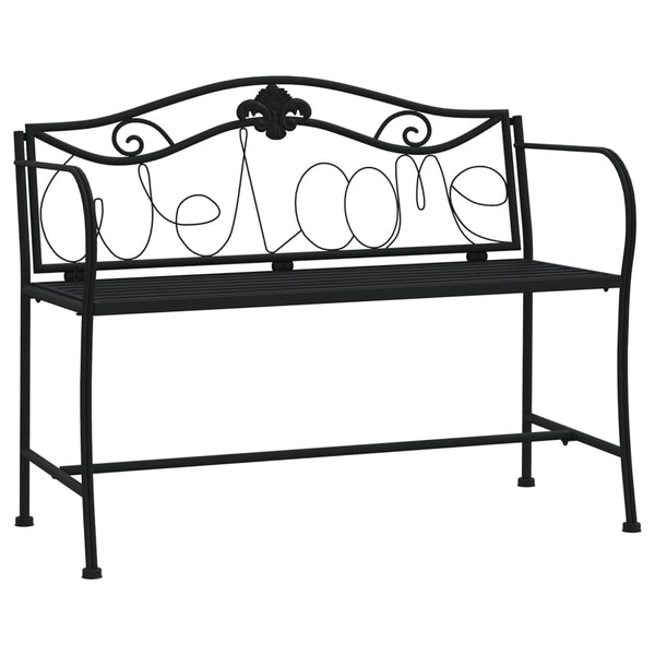 Musta puutarhapenkki Kazimir 104cm (2-istuttava, teräs)