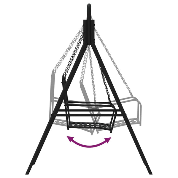 Musta keinupenkki Severin 124cm (teräs)